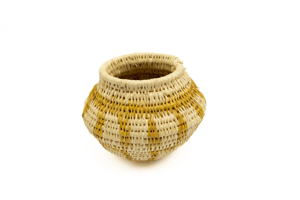 Vintage Woven Panama Basket