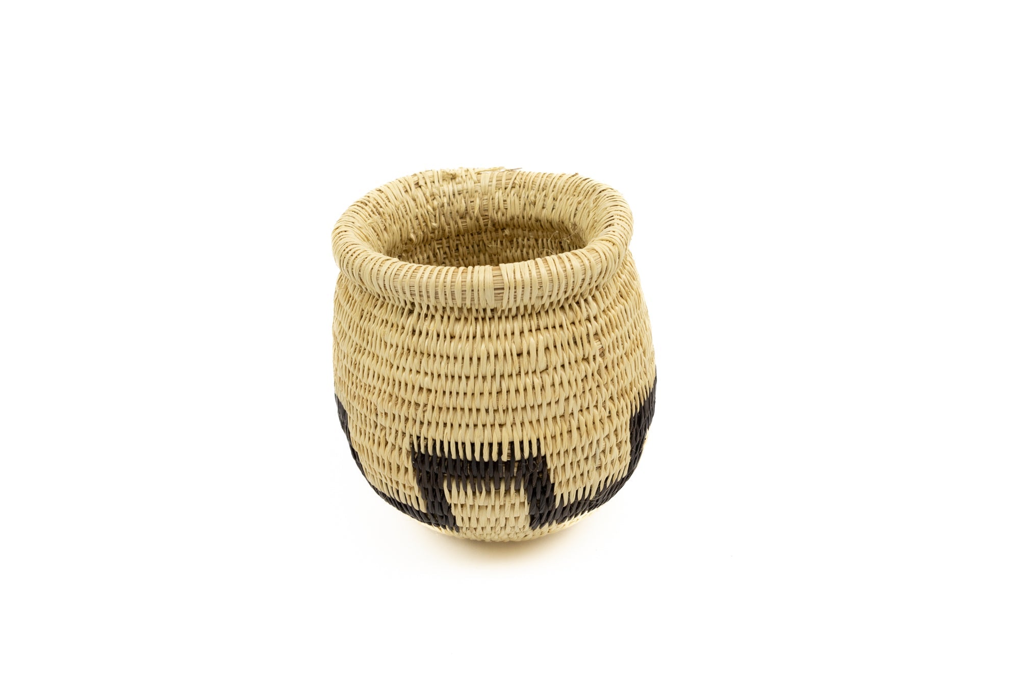 Vintage Woven Panama Basket