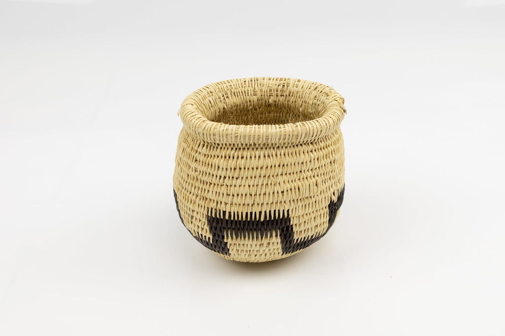 Vintage Woven Panama Basket