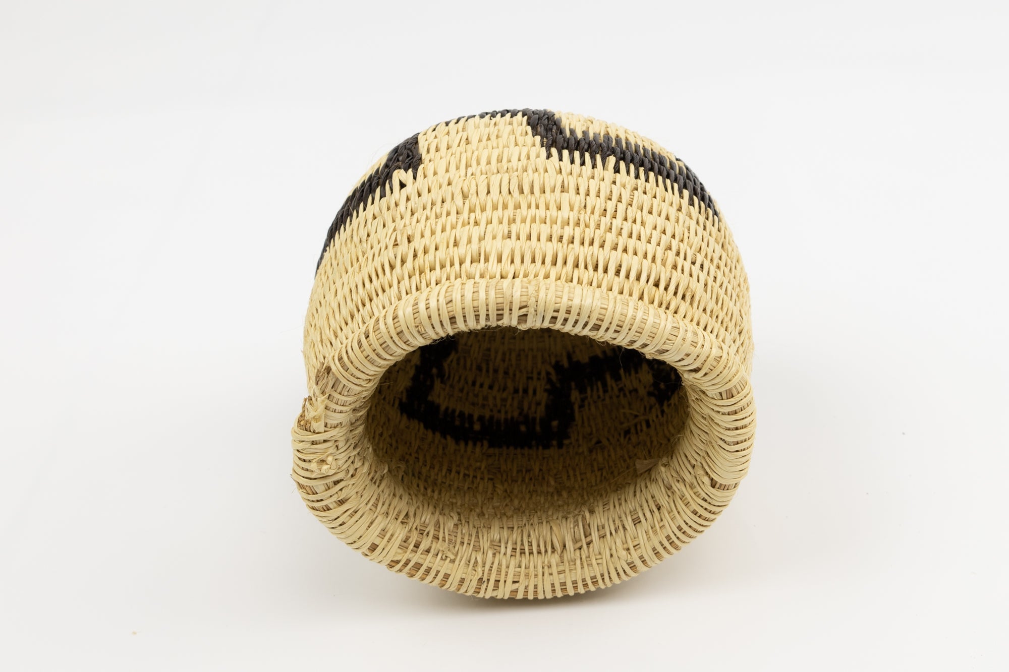 Vintage Woven Panama Basket