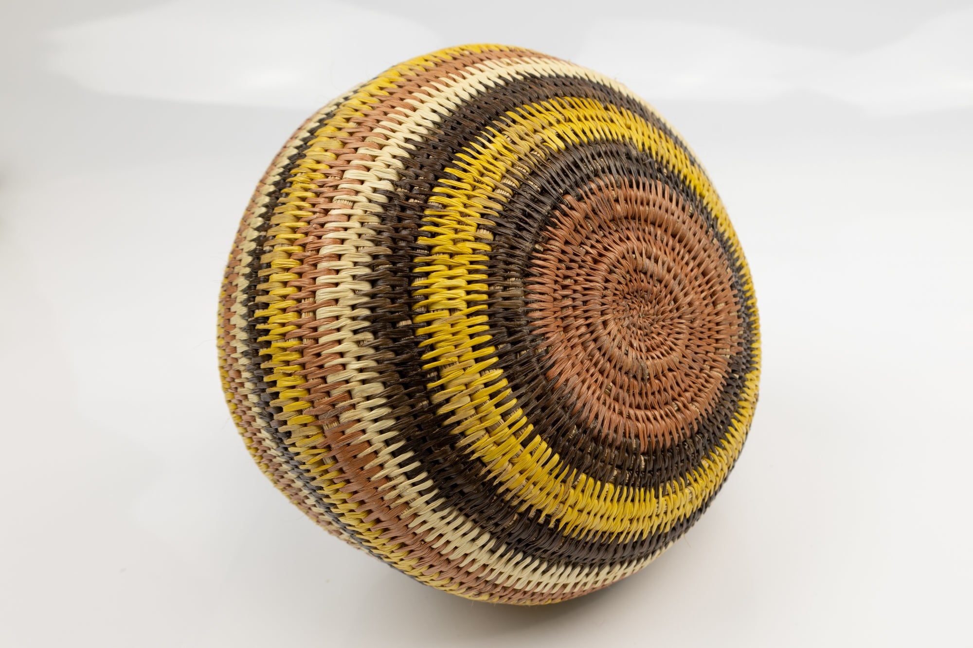 Vintage Woven Panama Basket