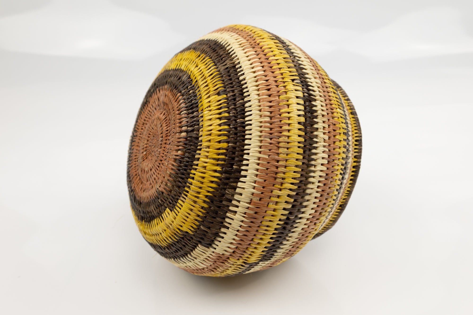 Vintage Woven Panama Basket