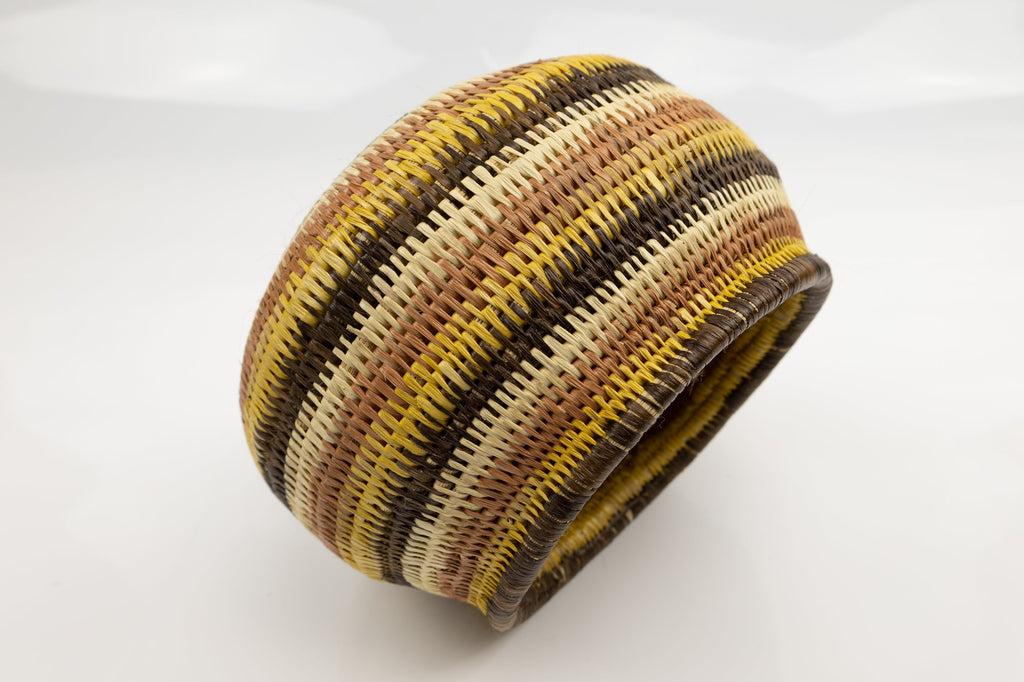 Vintage Woven Panama Basket