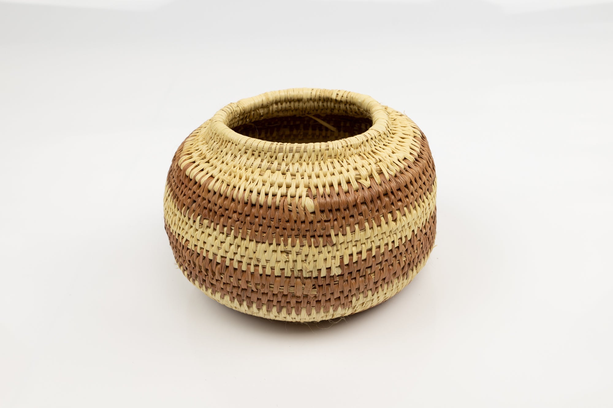 Vintage Woven Panama Basket