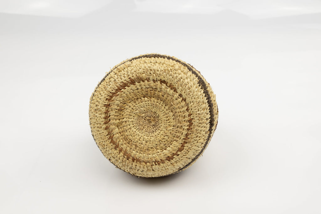 Vintage Woven Panama Basket