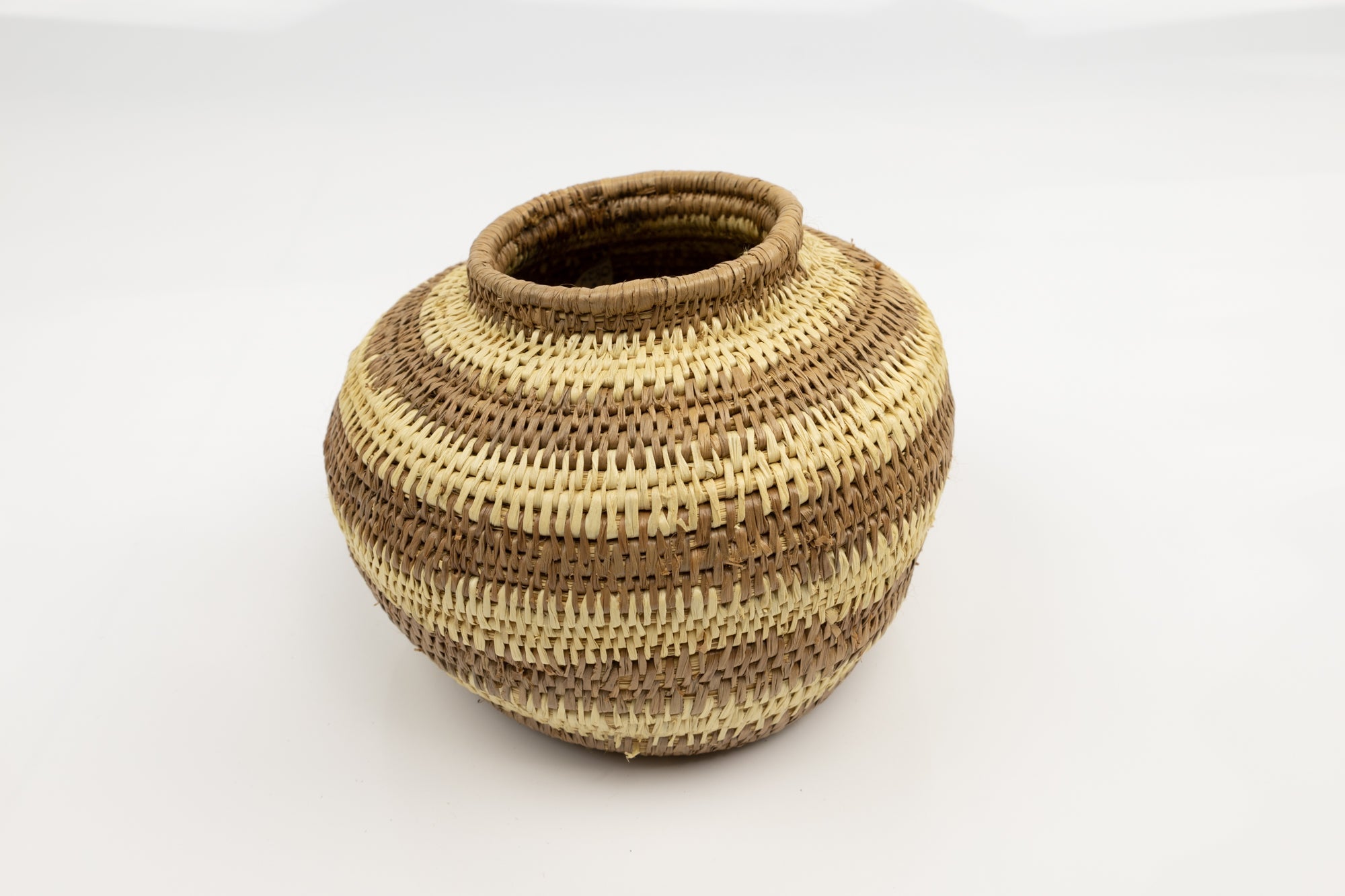 Vintage Woven Panama Basket