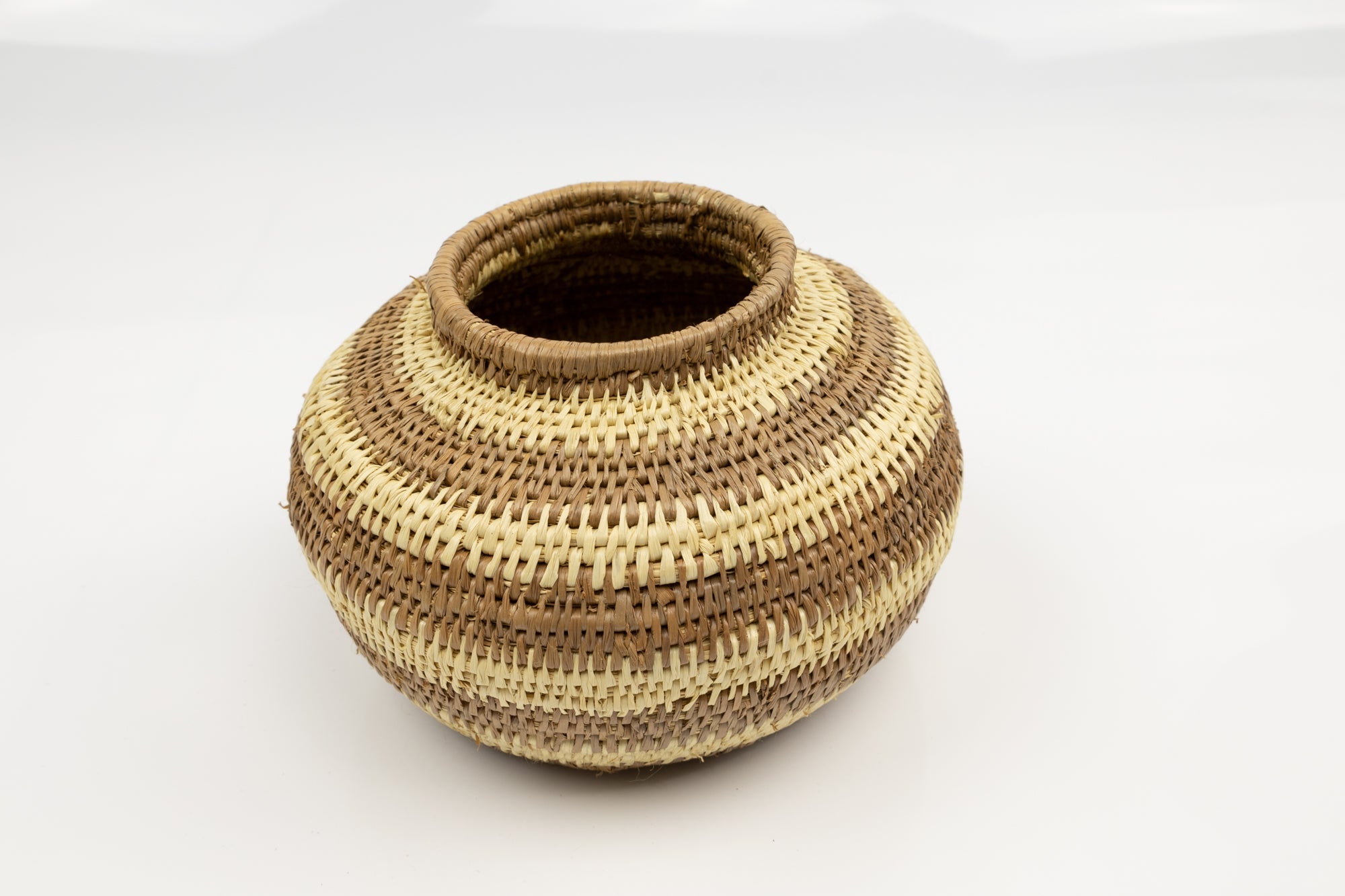 Vintage Woven Panama Basket