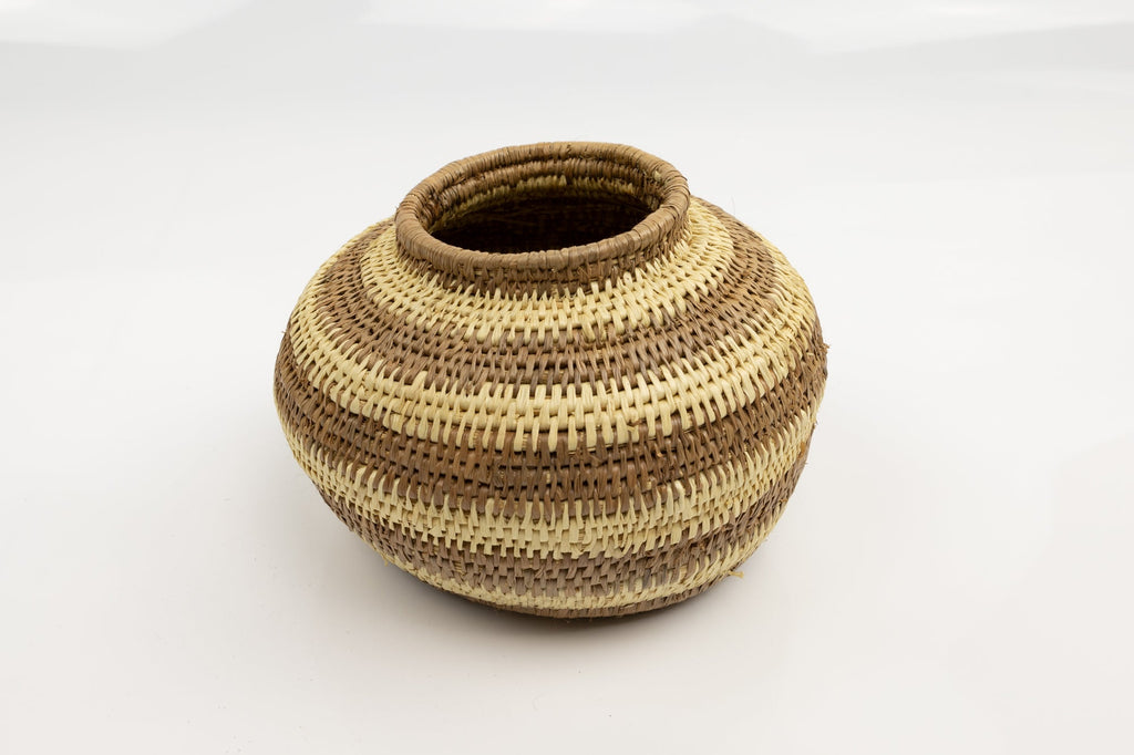 Vintage Woven Panama Basket