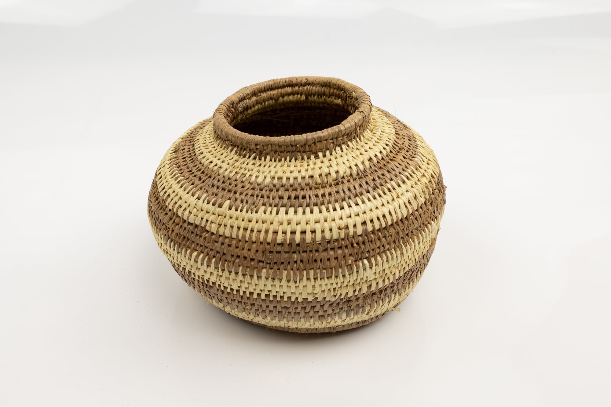 Vintage Woven Panama Basket