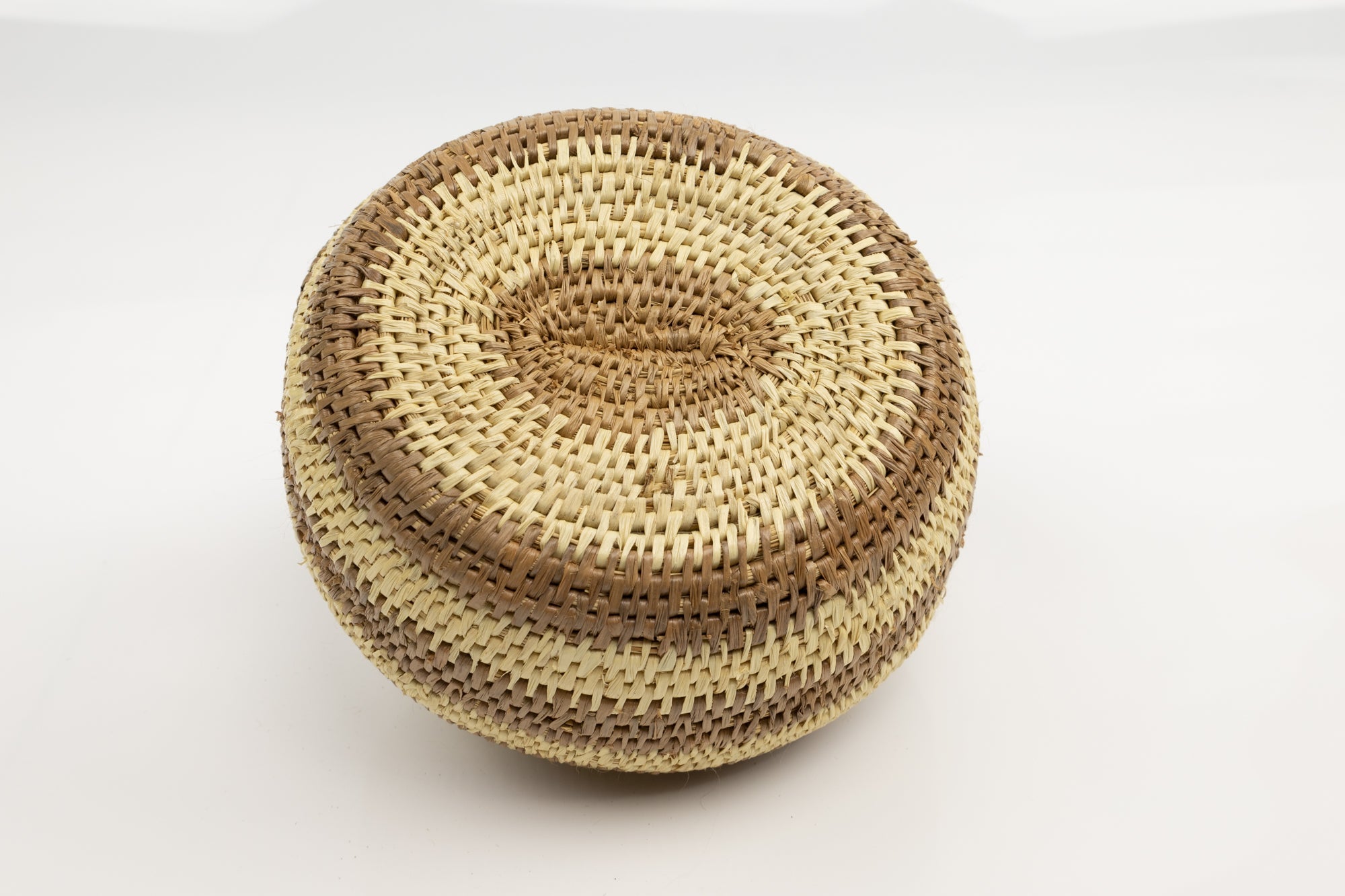 Vintage Woven Panama Basket