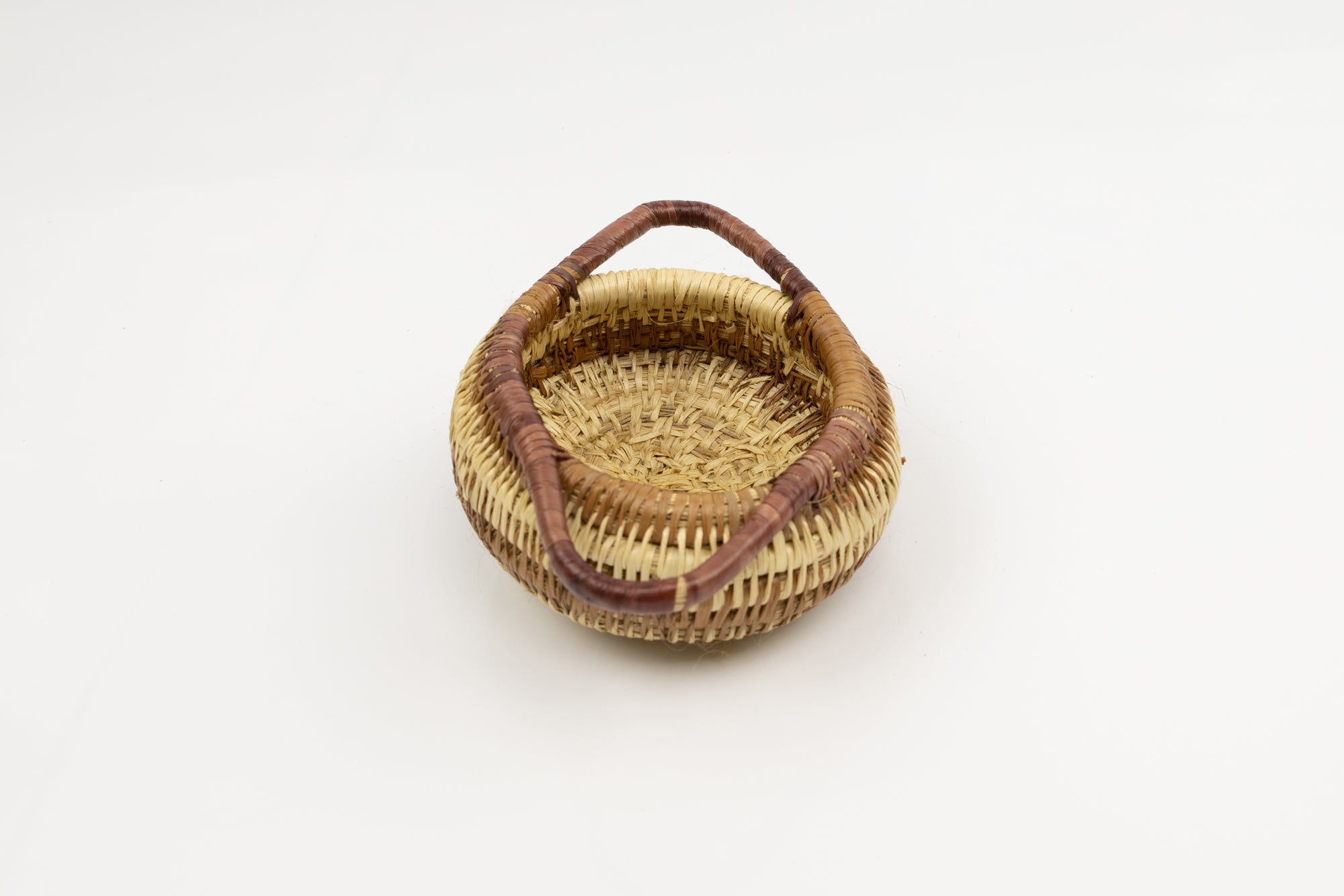 Vintage Woven Panama Basket