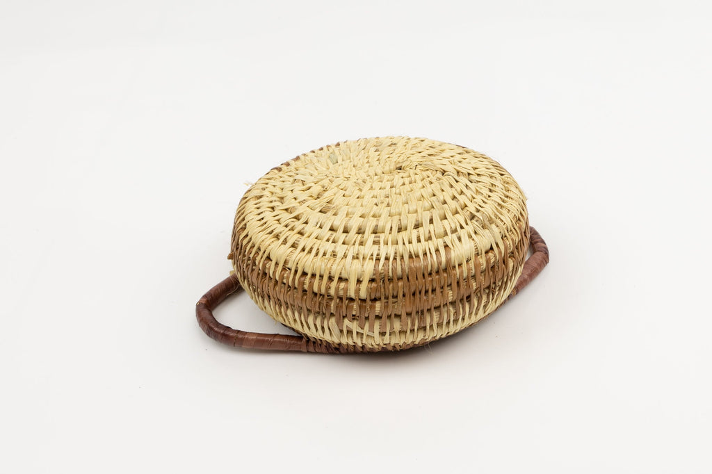 Vintage Woven Panama Basket