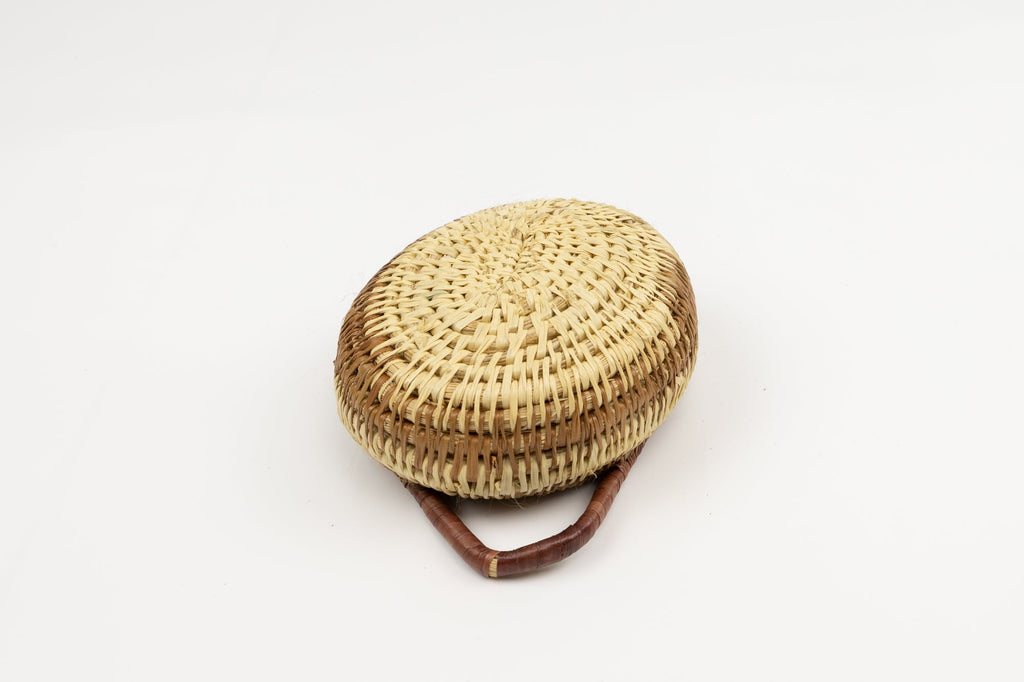 Vintage Woven Panama Basket