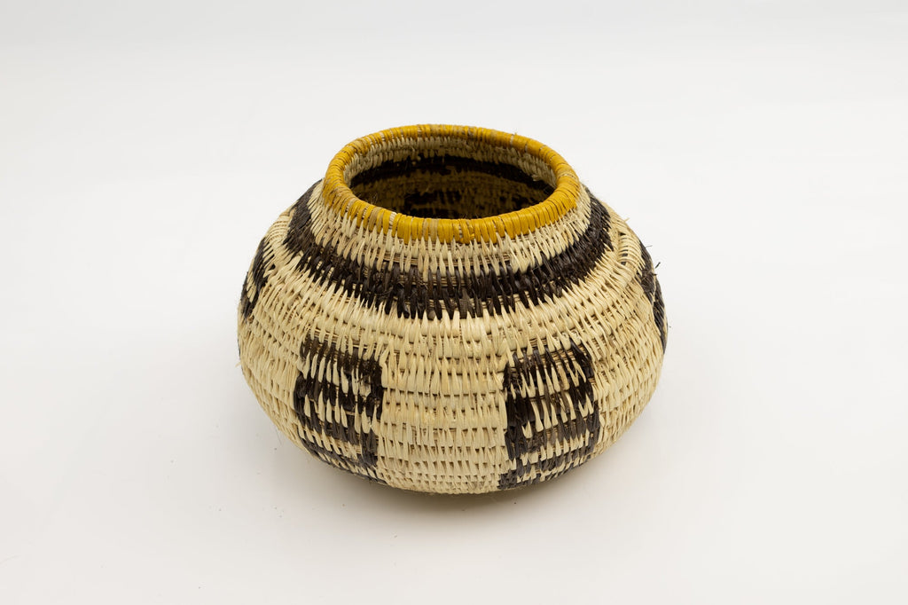 Vintage Woven Panama Basket