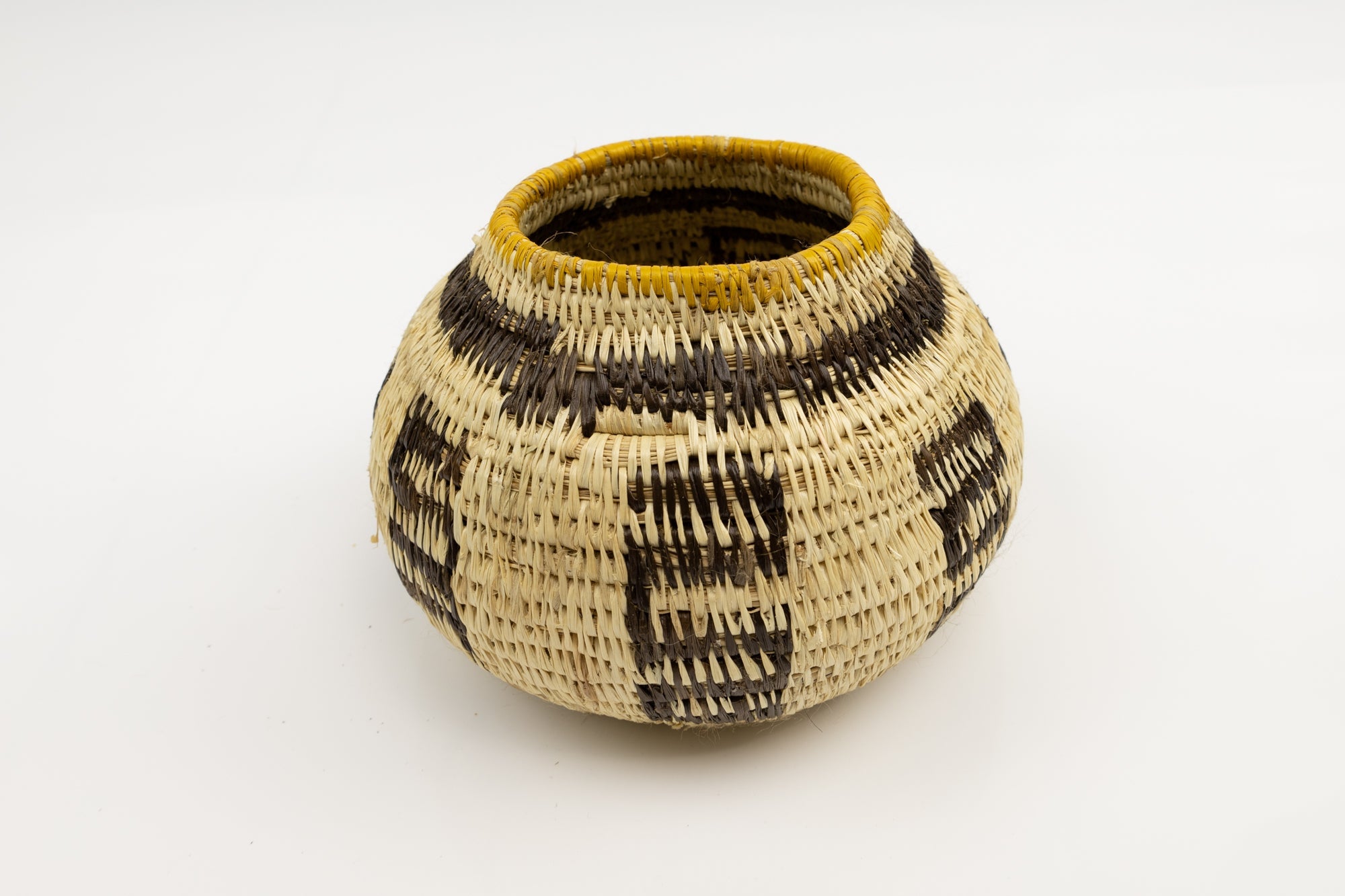 Vintage Woven Panama Basket