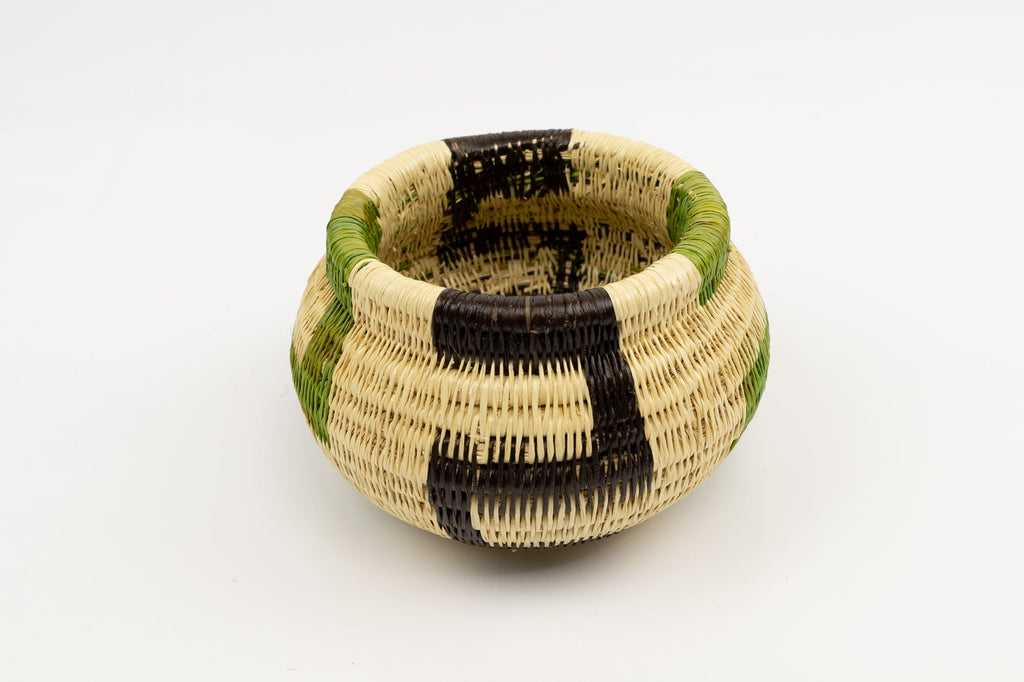 Vintage Woven Panama Basket