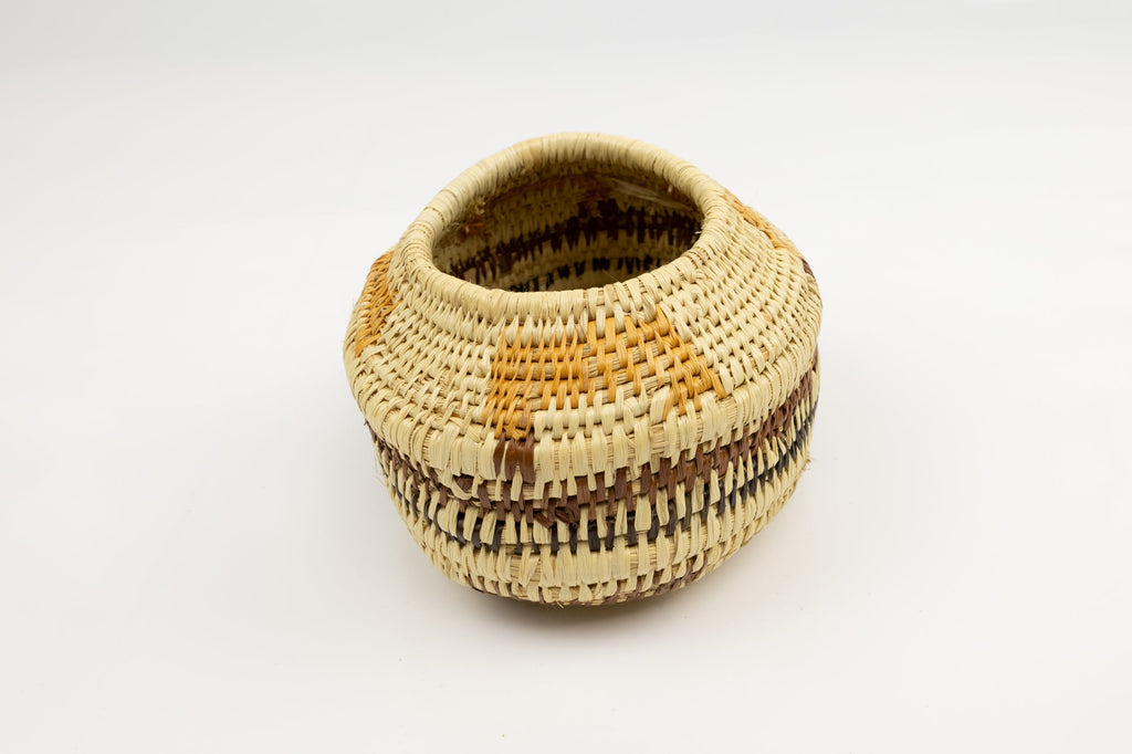 Vintage Woven Panama Basket