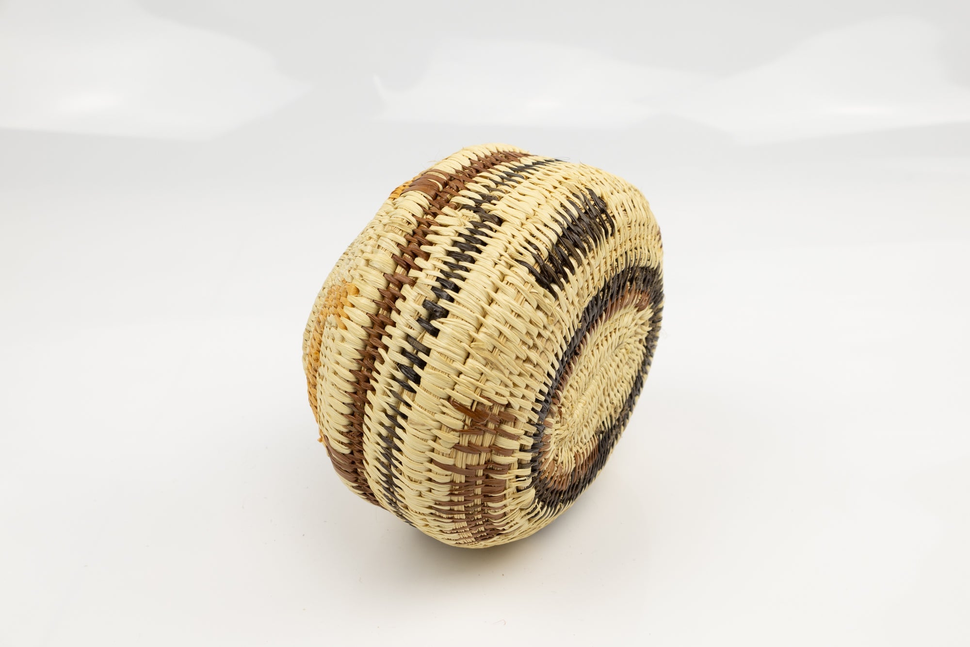 Vintage Woven Panama Basket