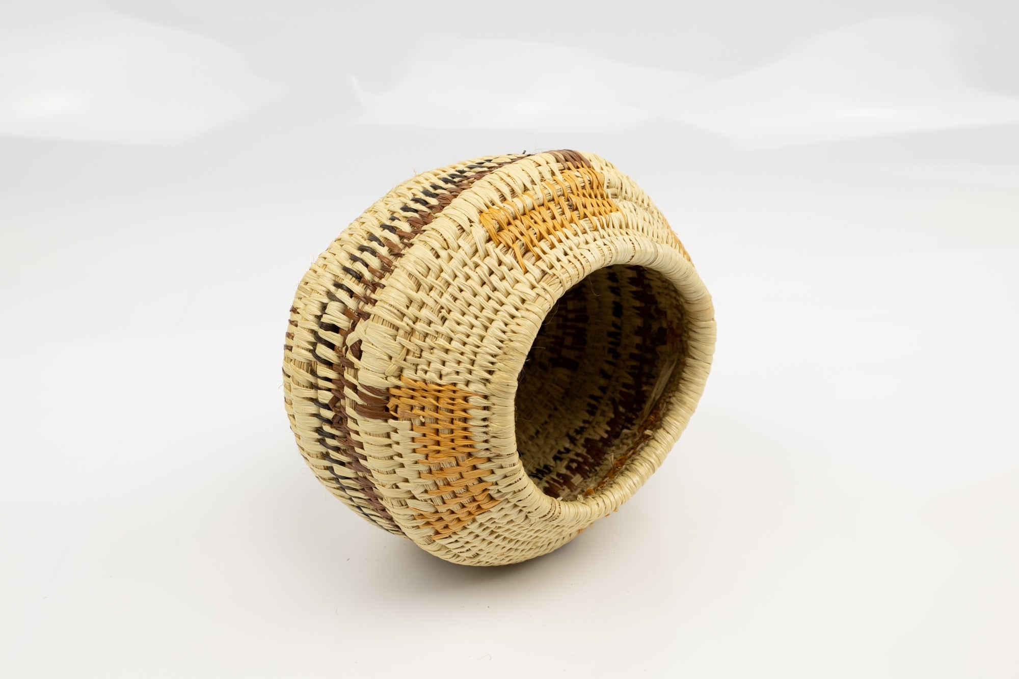 Vintage Woven Panama Basket