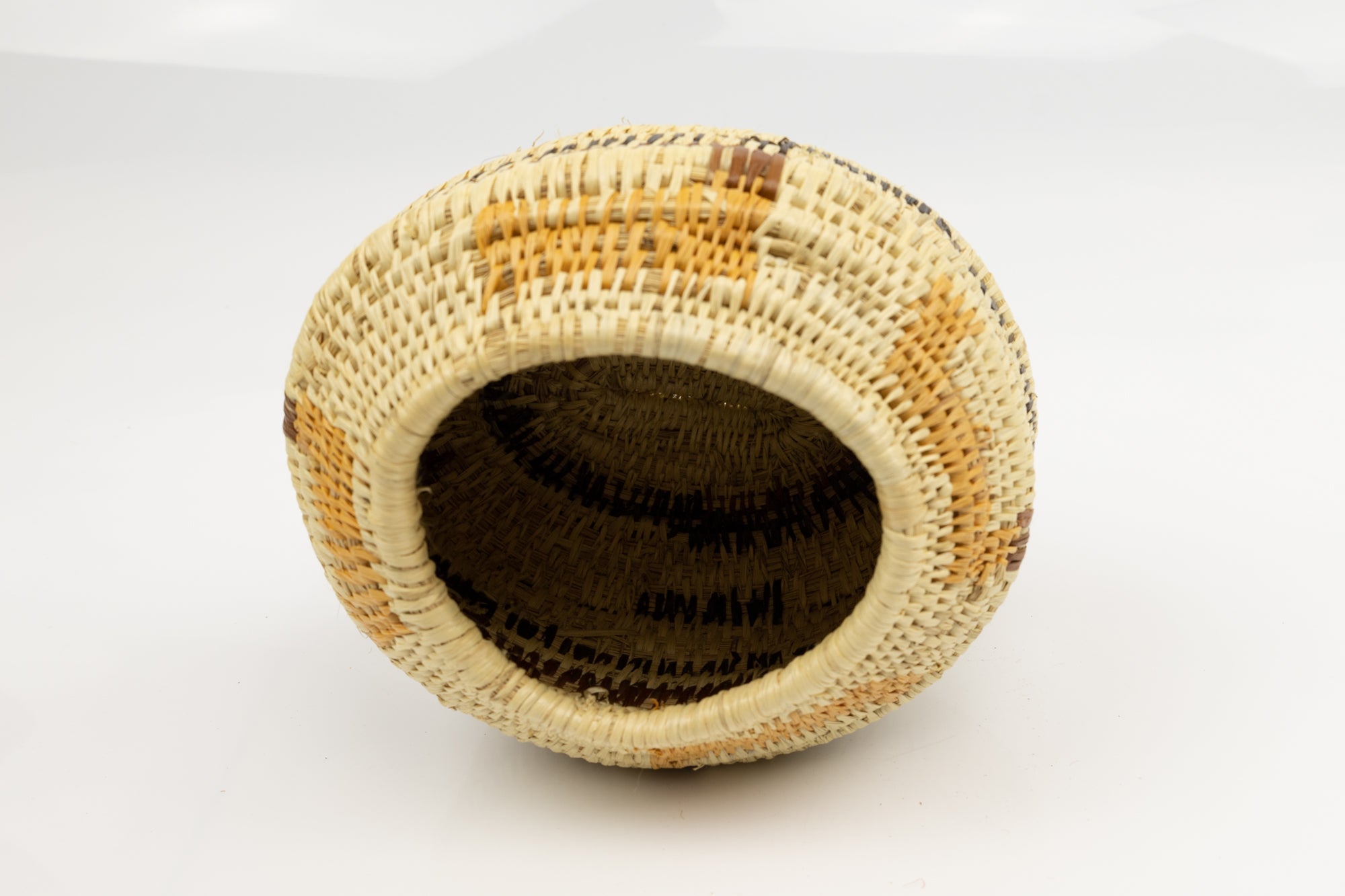 Vintage Woven Panama Basket