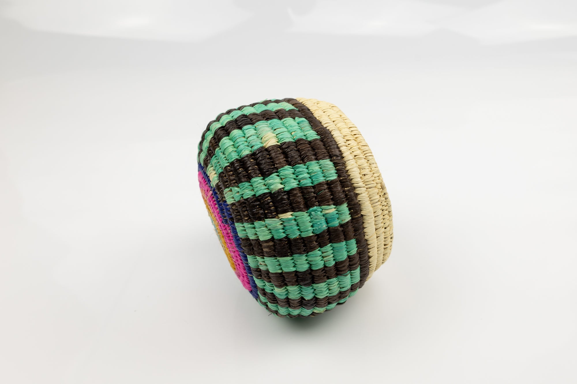 Vintage Woven Panama Basket