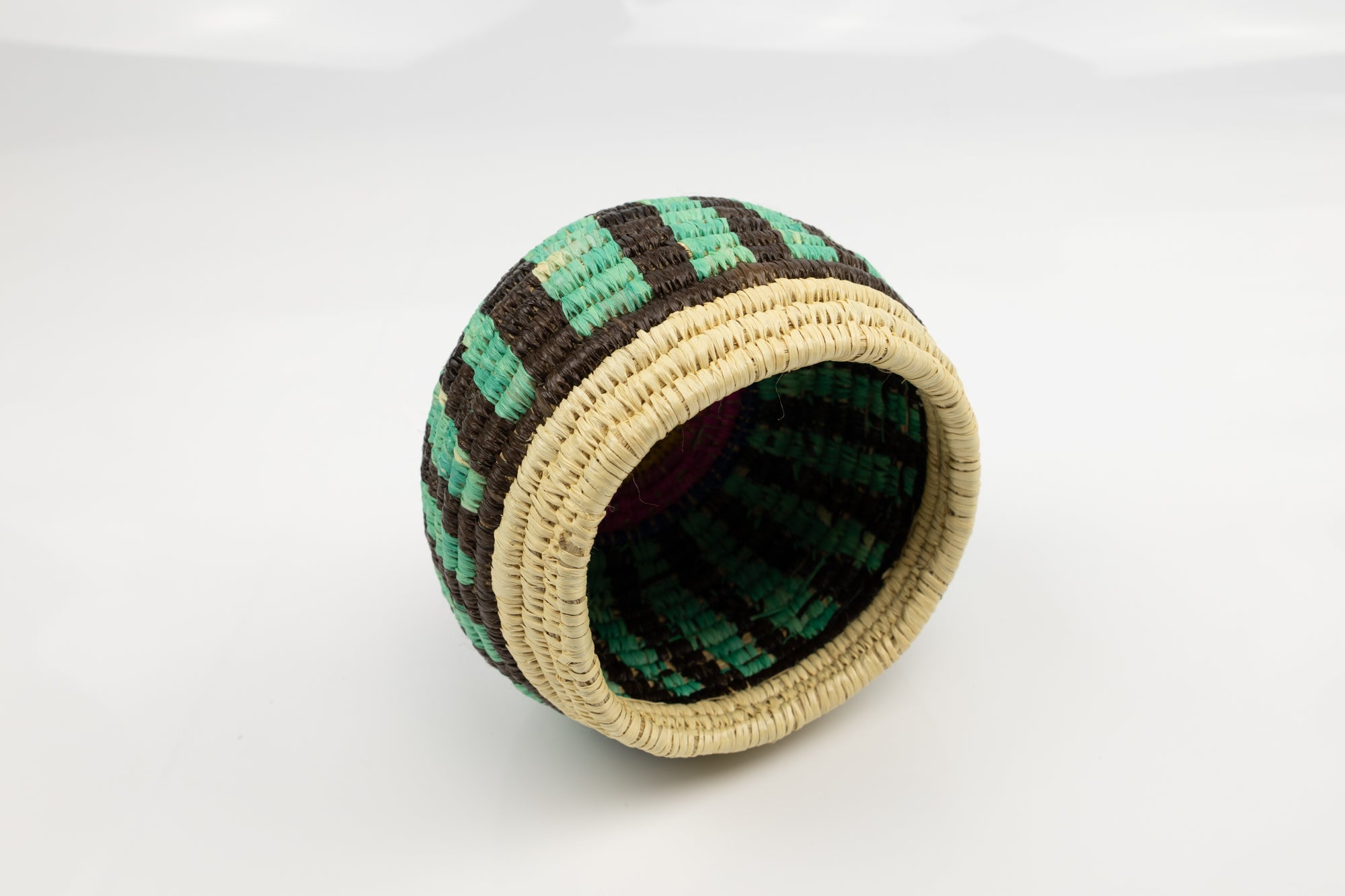 Vintage Woven Panama Basket