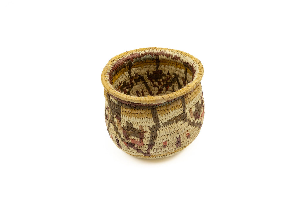 Vintage Woven Panama Basket