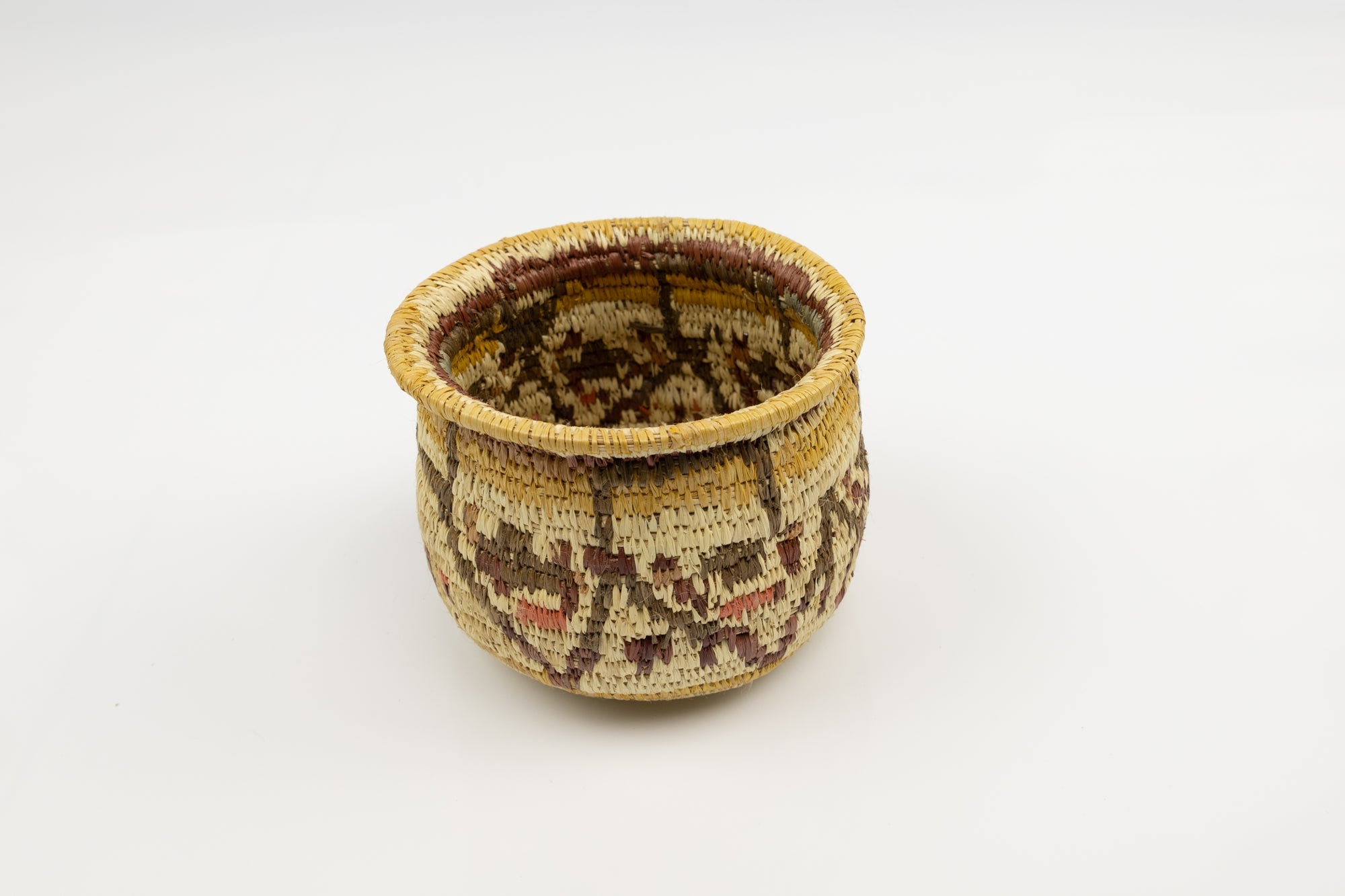 Vintage Woven Panama Basket