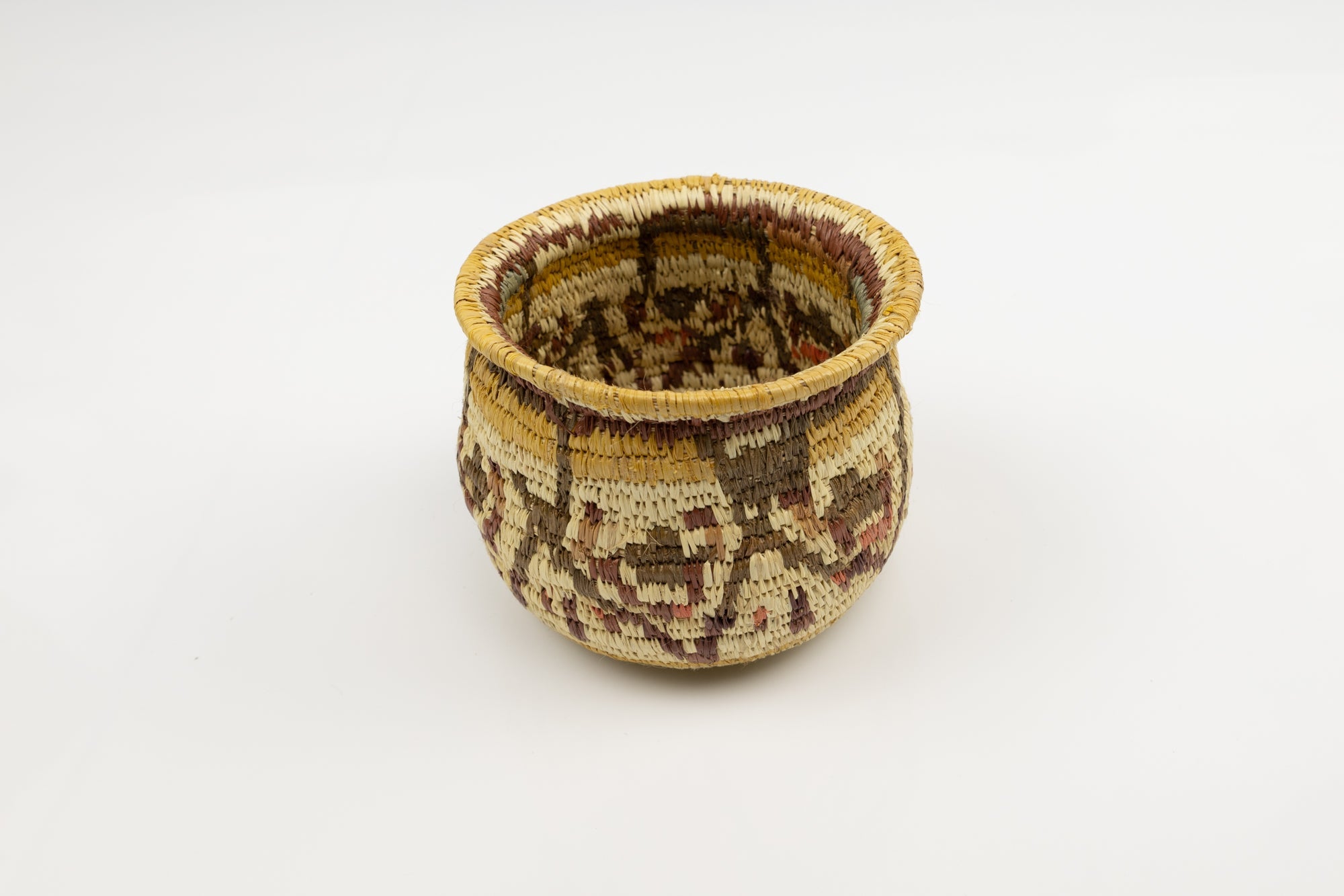 Vintage Woven Panama Basket