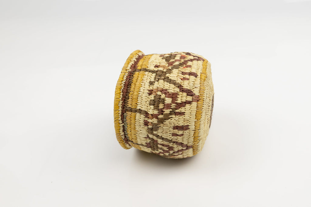 Vintage Woven Panama Basket