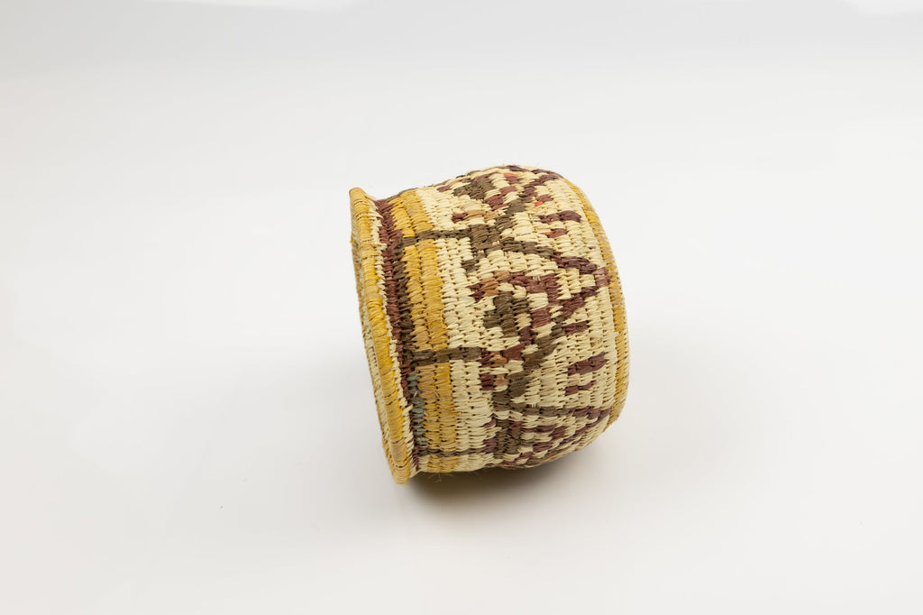 Vintage Woven Panama Basket