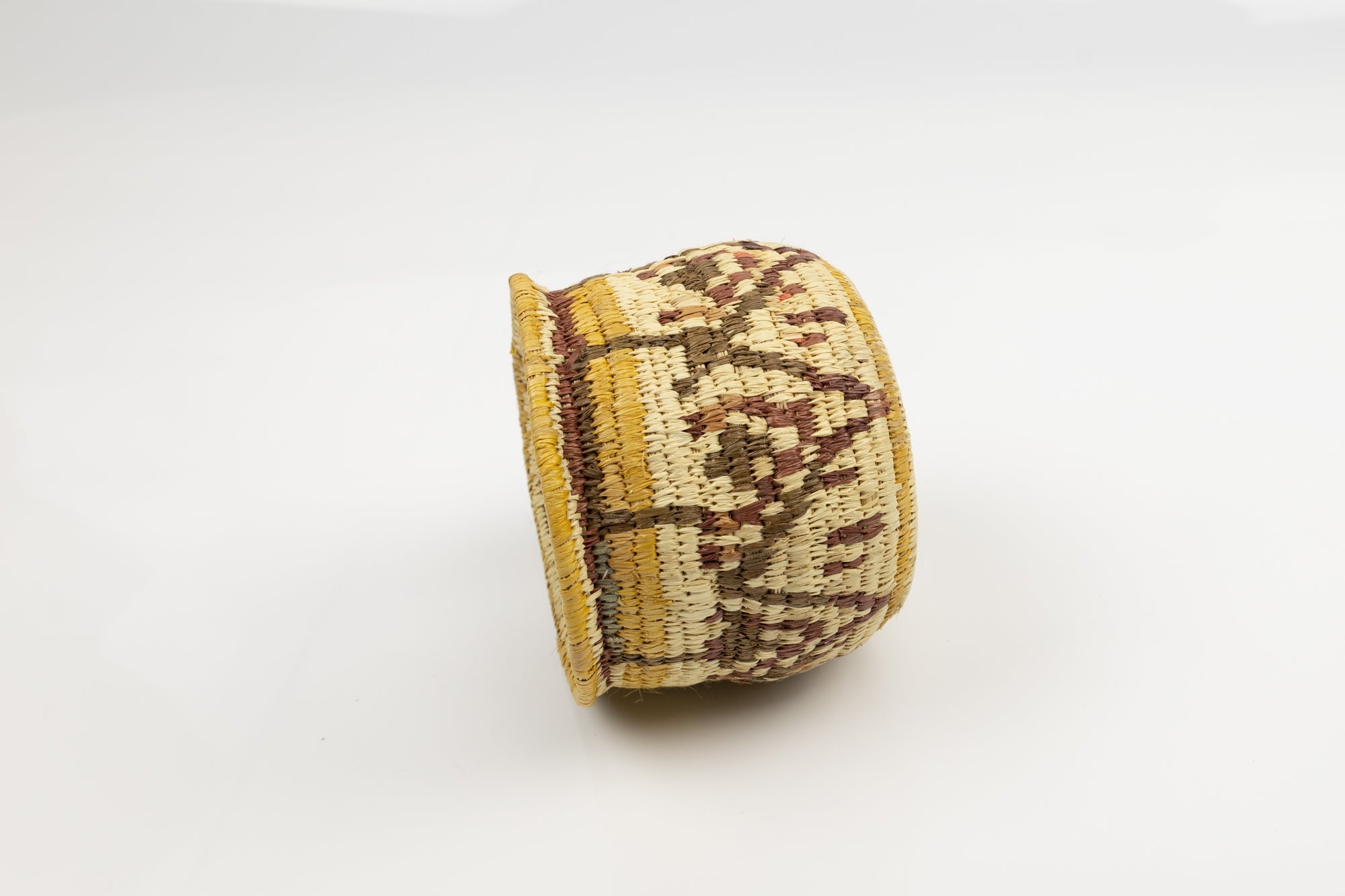 Vintage Woven Panama Basket