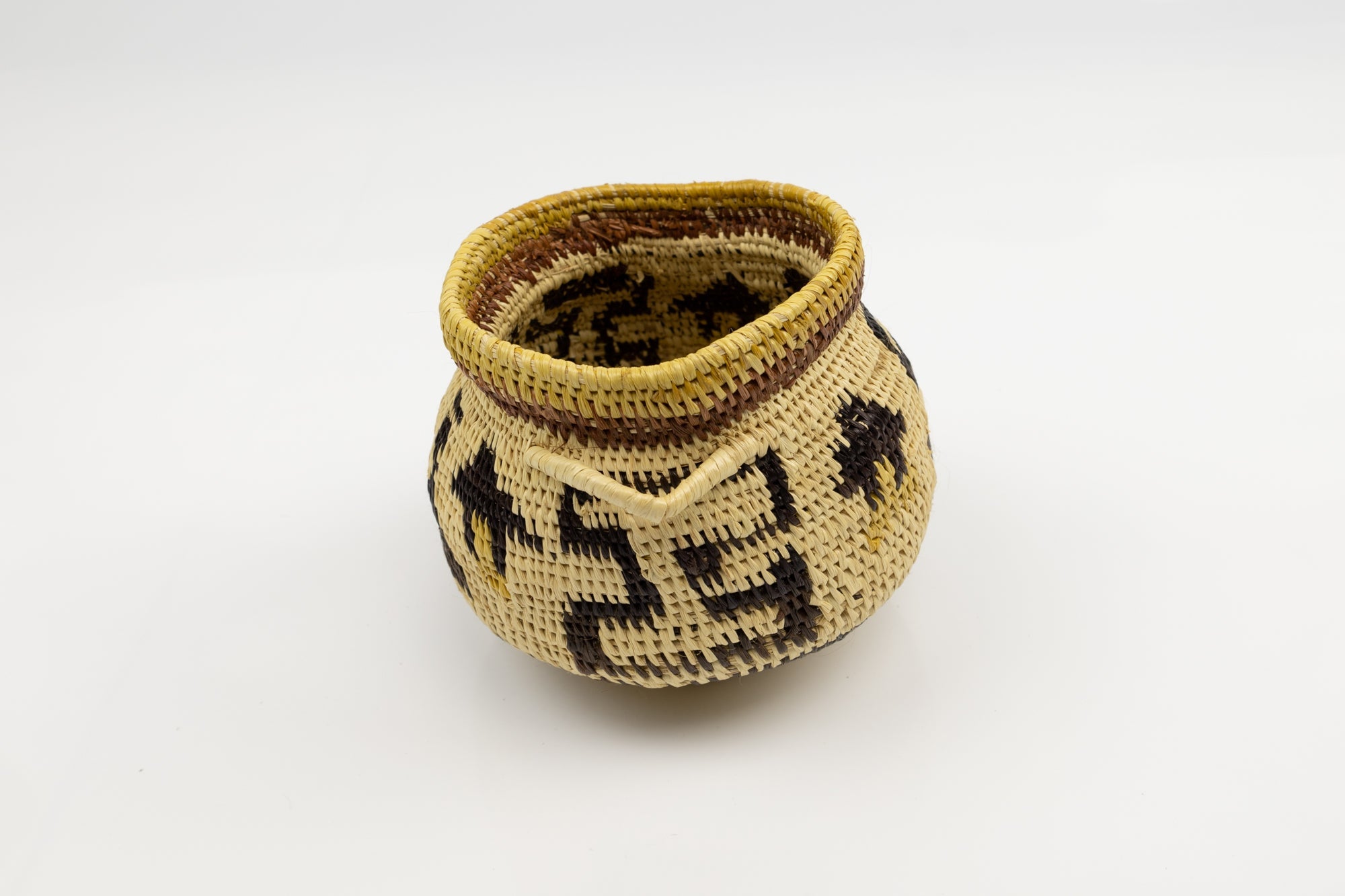Vintage Woven Panama Basket