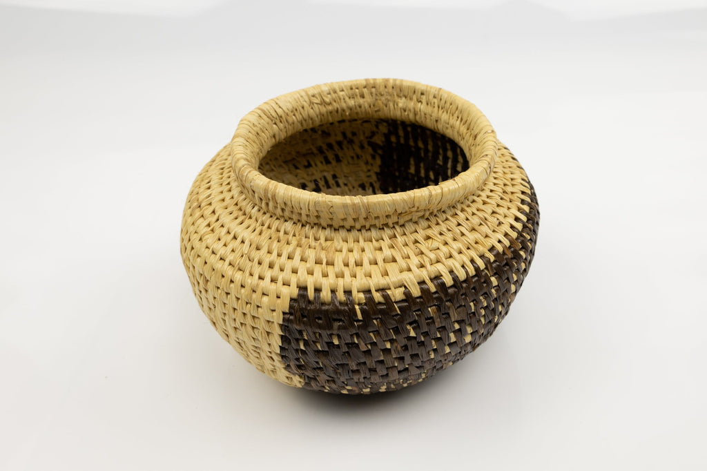 Vintage Woven Panama Basket