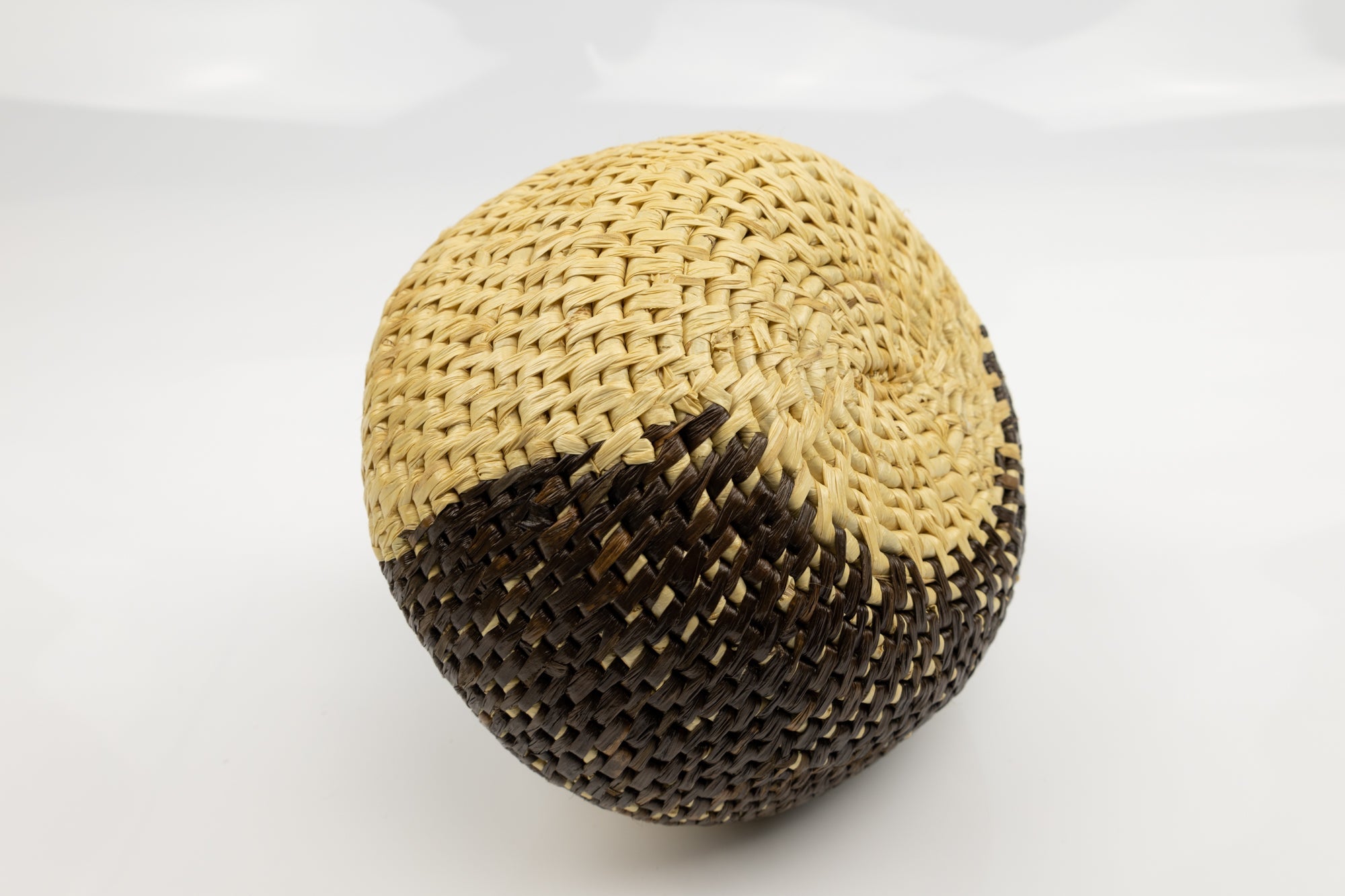 Vintage Woven Panama Basket
