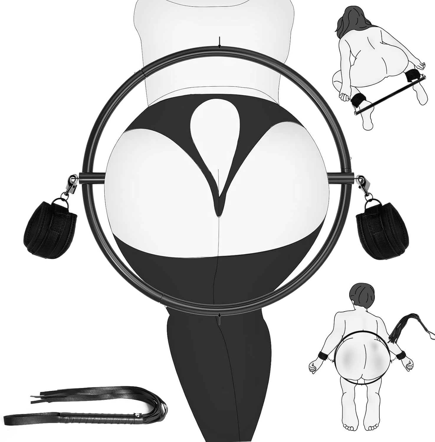 WaistSecure Modular BDSM Spreader Bar Kit