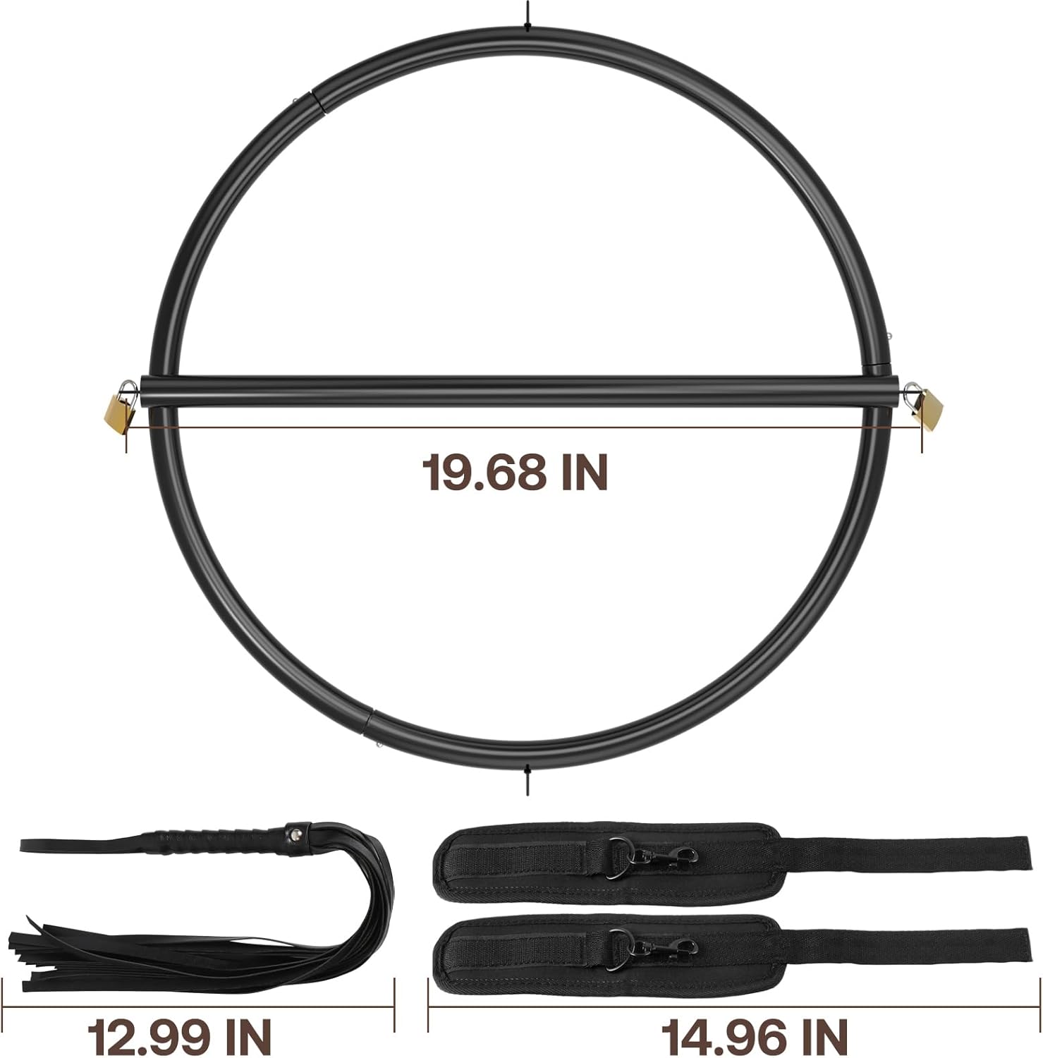 WaistSecure Modular BDSM Spreader Bar Kit