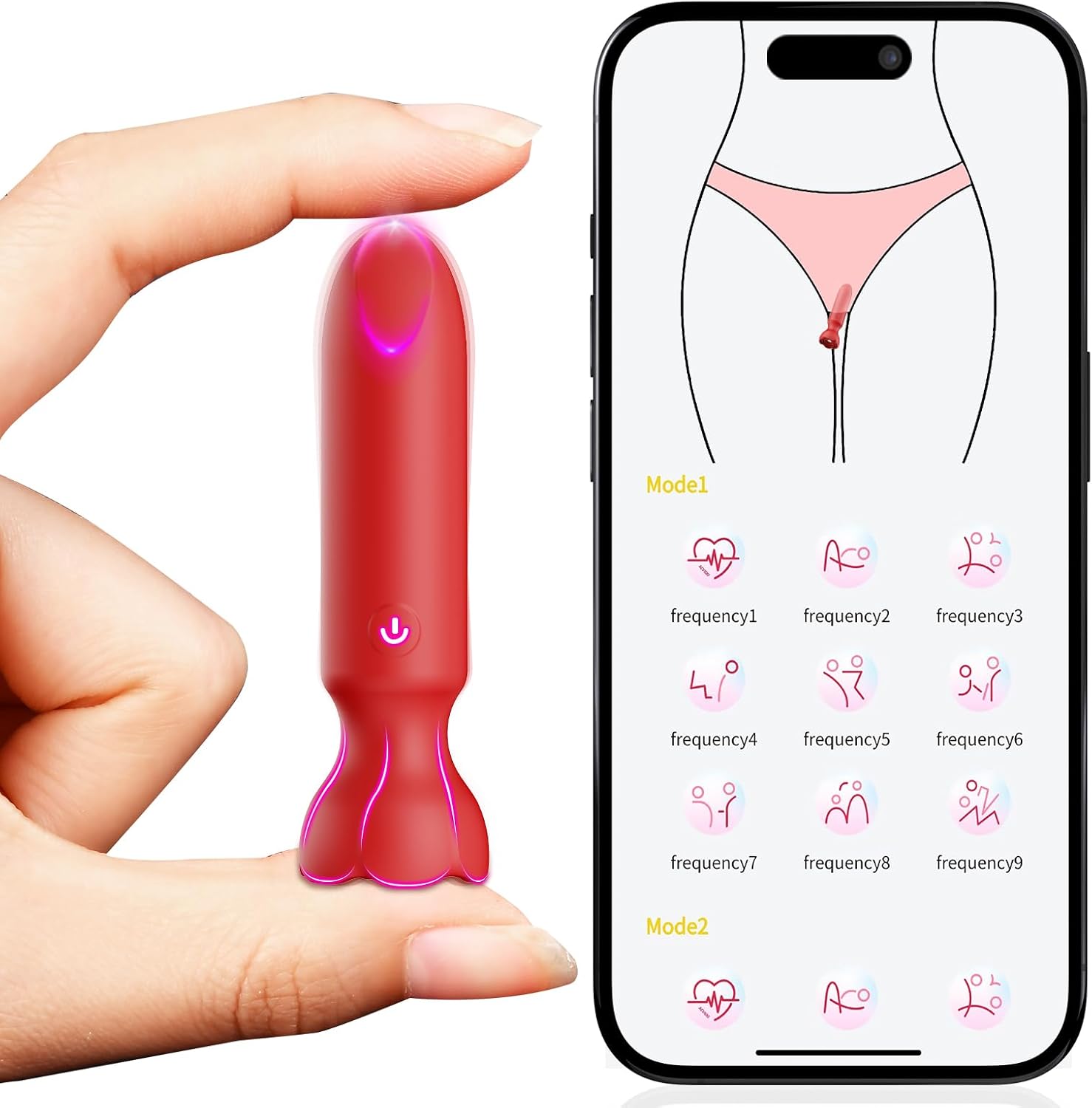 WinkTap App Controlled Rose Bullet Vibrator