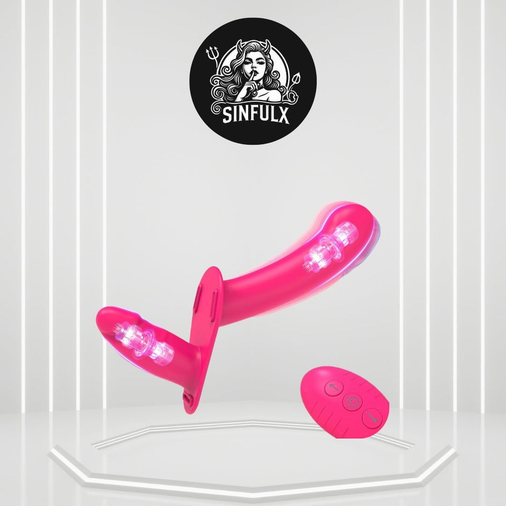 WireX Remote Control Strap On Dildo Vibrator