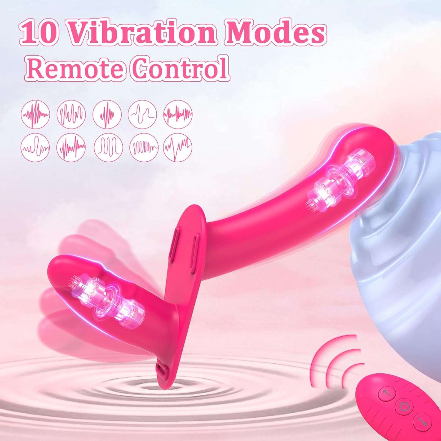WireX Remote Control Strap On Dildo Vibrator