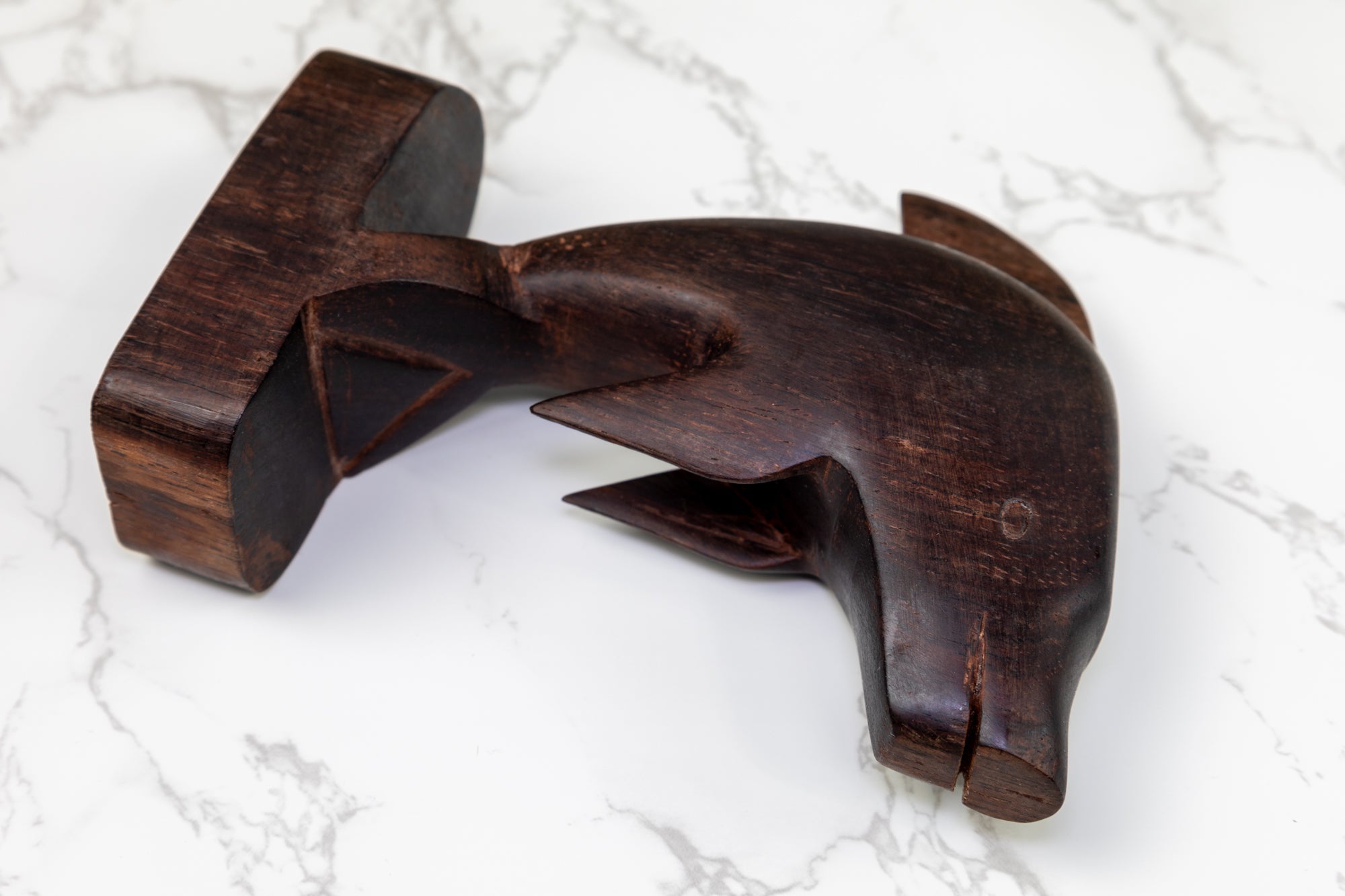 Vintage Ocean Fish Wood Carving