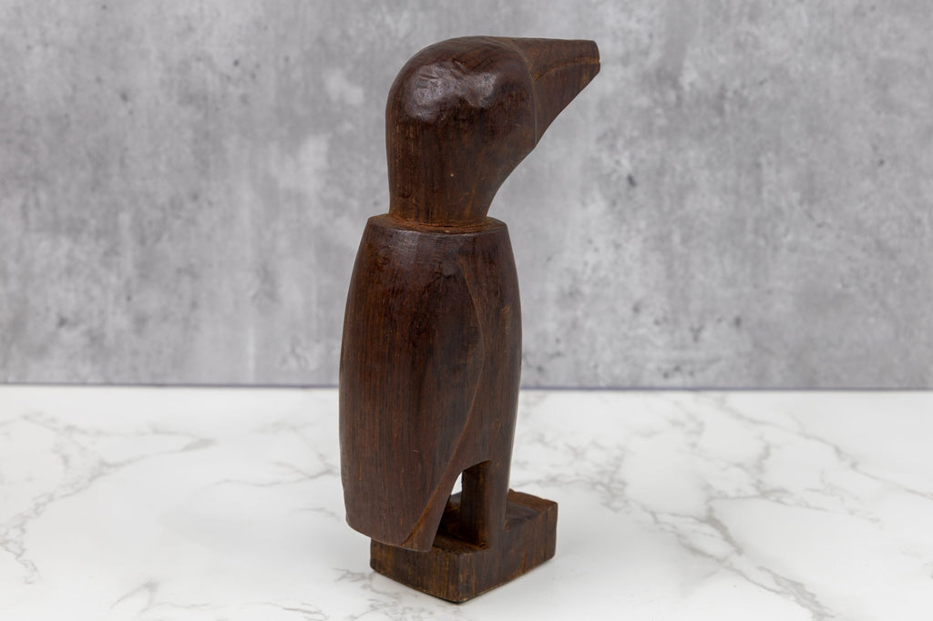 Jungle Bird Figurine, Wood Carving