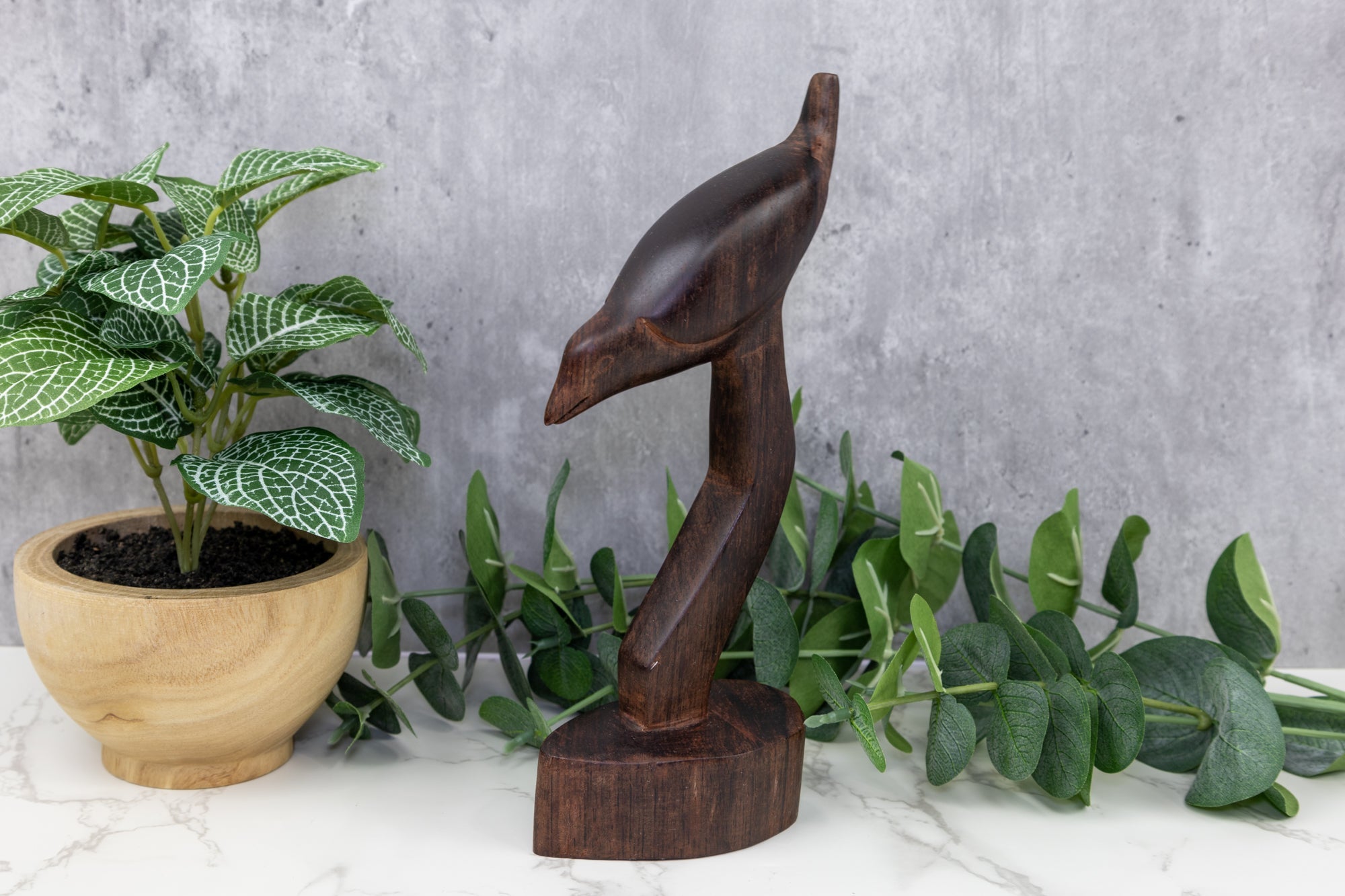Vintage Seedeater Bird Wood Carving