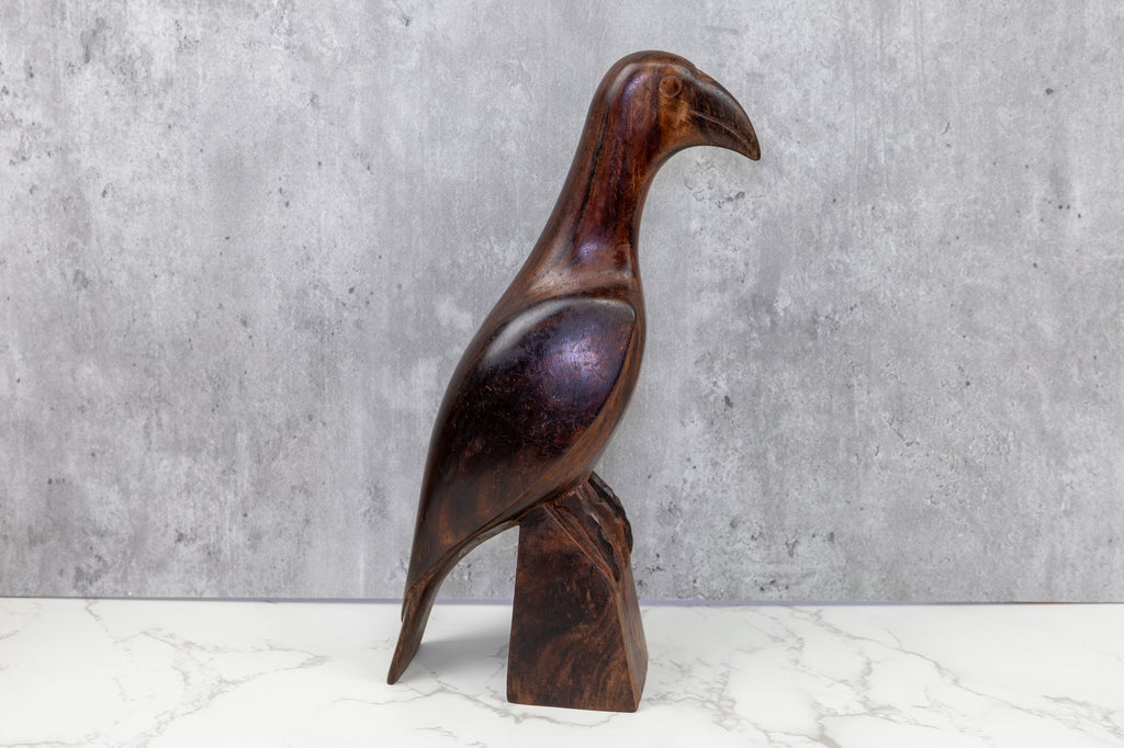 Vintage Rainforest Bird Wood Carving