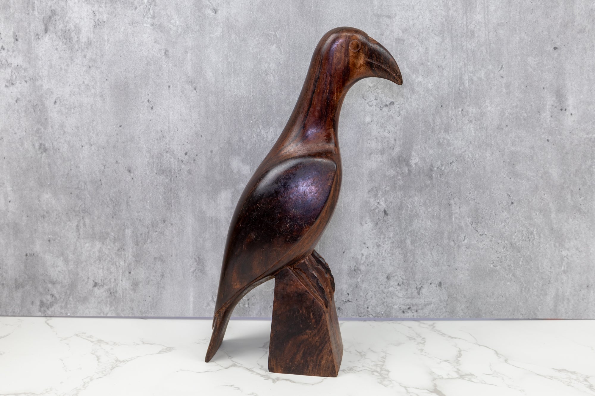 Vintage Rainforest Bird Wood Carving