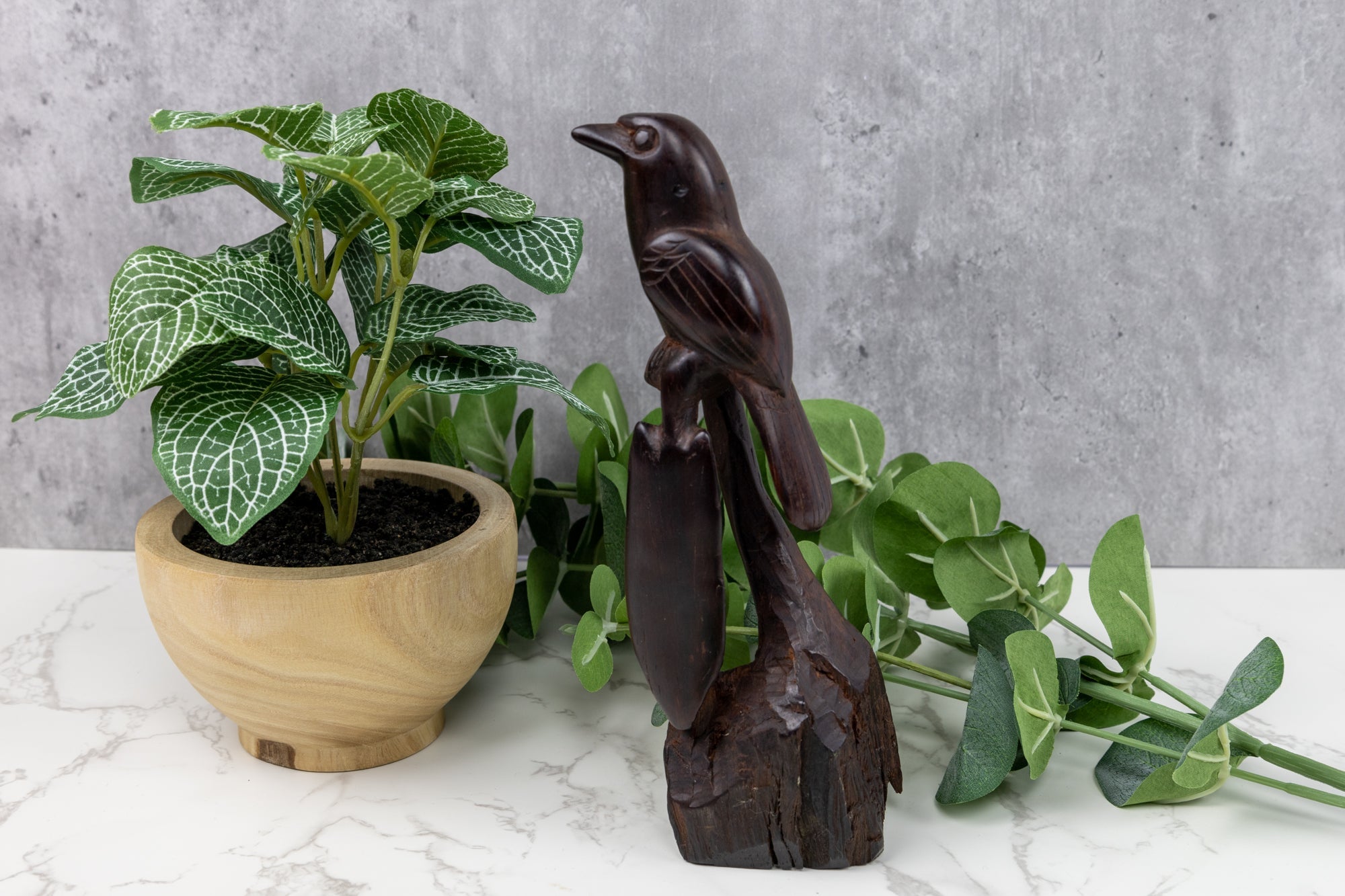 Seedeater Figurine, Wood Carving