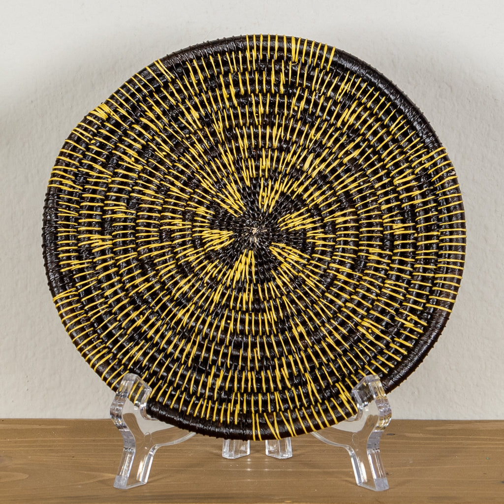 Black And Gold Small Basket Plate