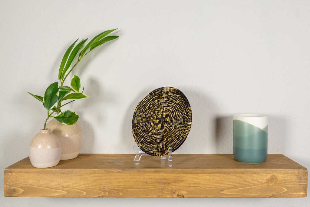 Black And Gold Small Basket Plate