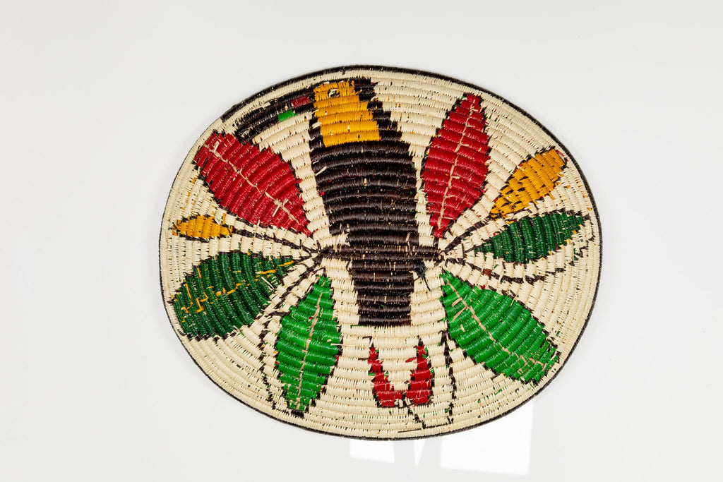 Toucan Parrot on Branch Basket Plate