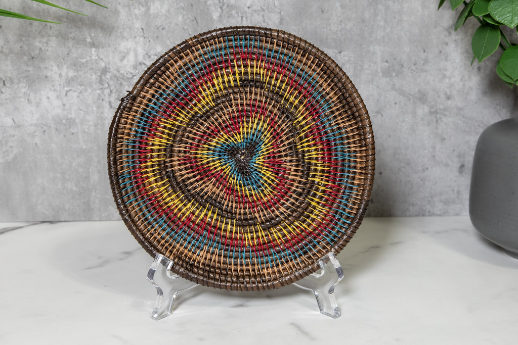 Multi-Color Star Burst Basket Plate